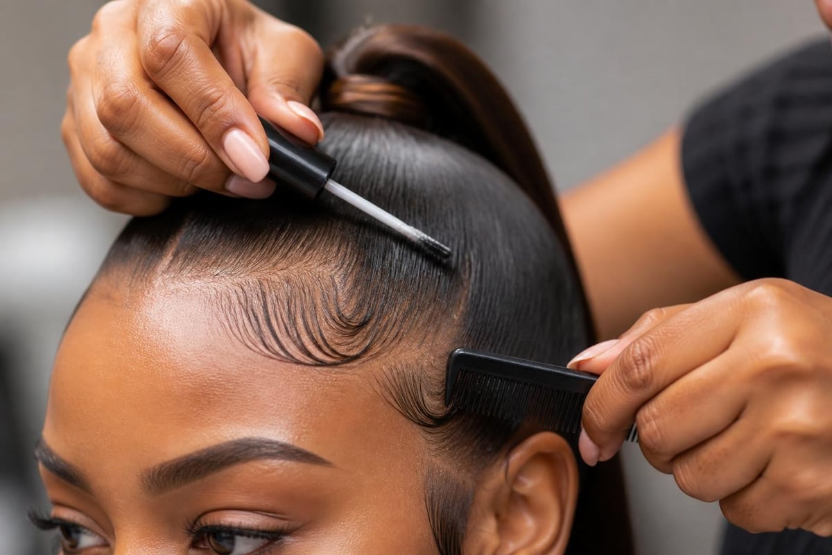 Edge control technique for baby hairs