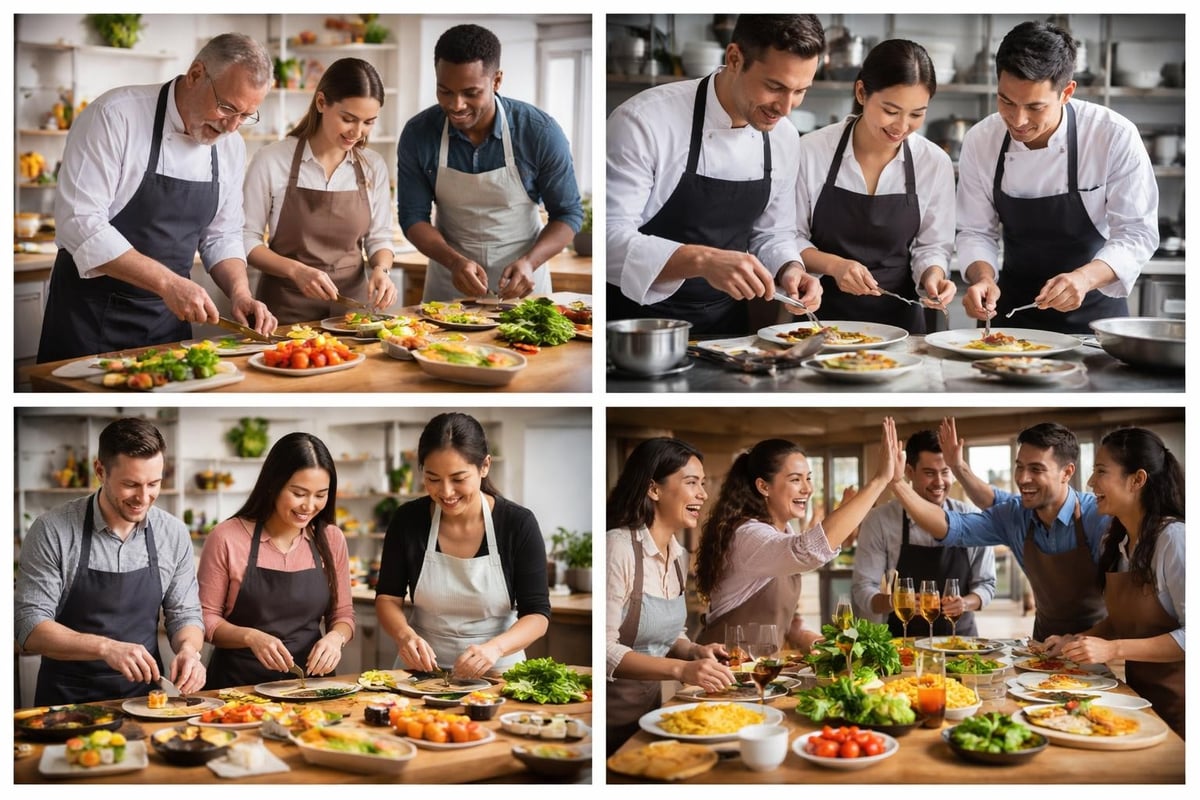 Verschiedene Kochkurs-Typen