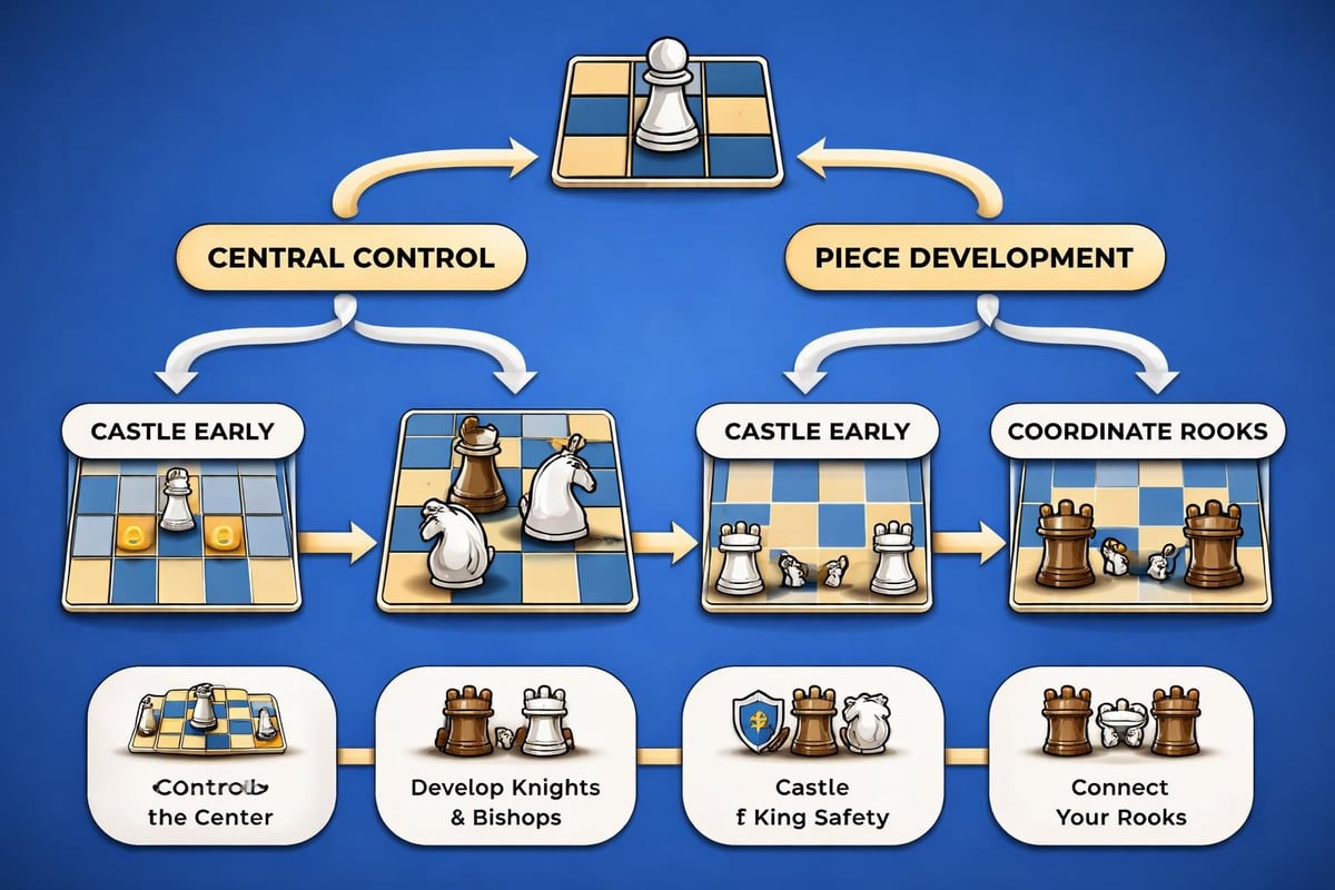 Chess opening principles flowchart