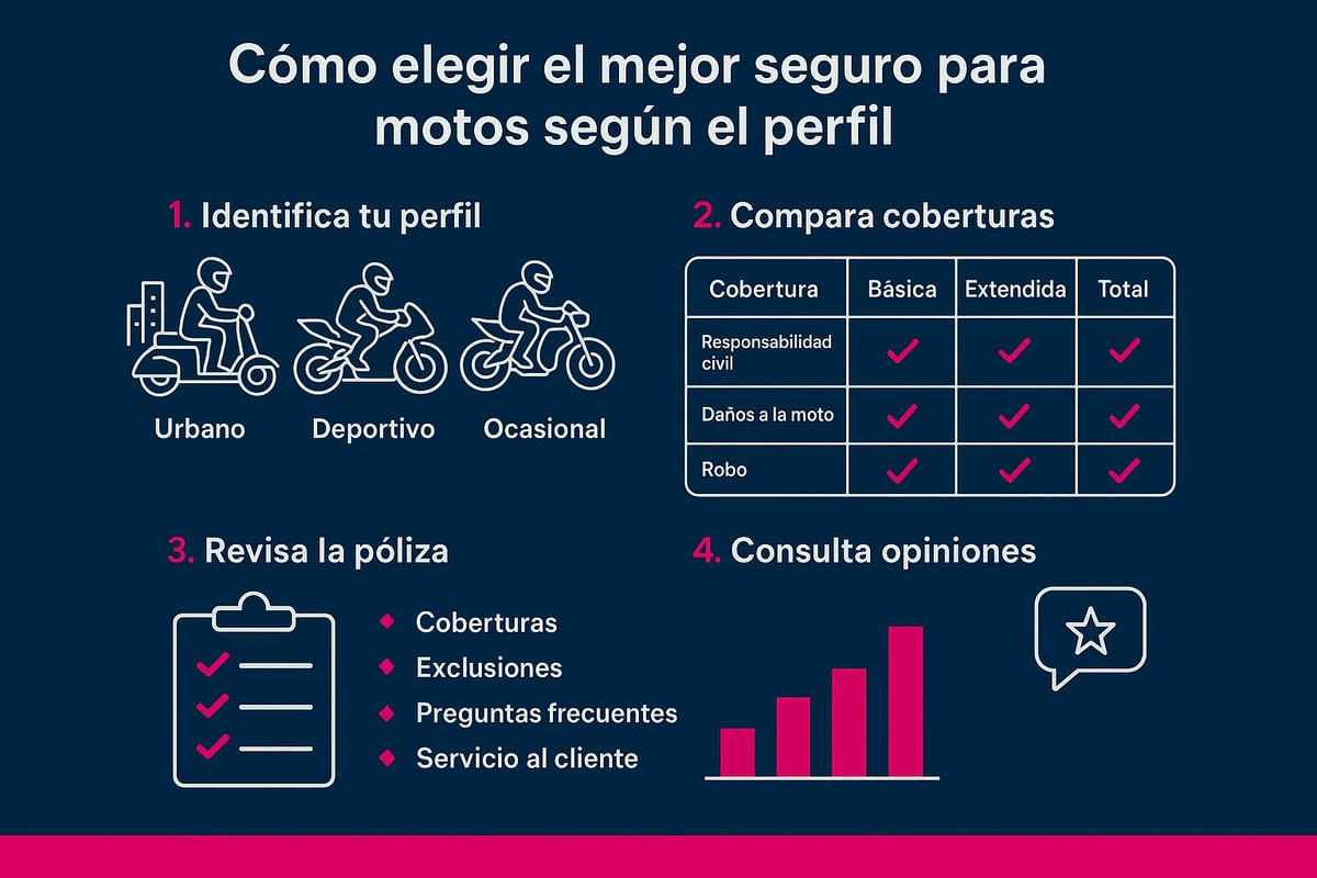 7 Claves Del Mejor Seguro Para Motos Que Debes Saber En 2026 3 Cómo elegir el seguro de moto adecuado según tu perfil