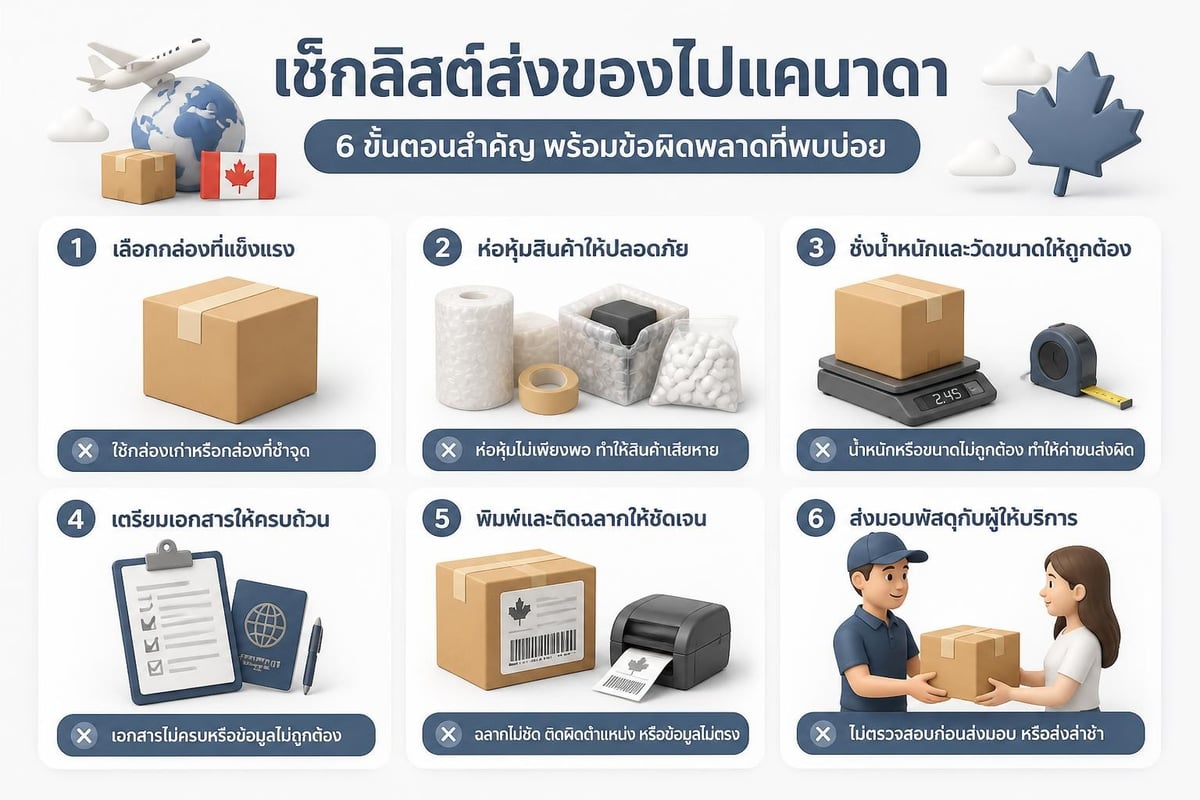 Shipping preparation checklist