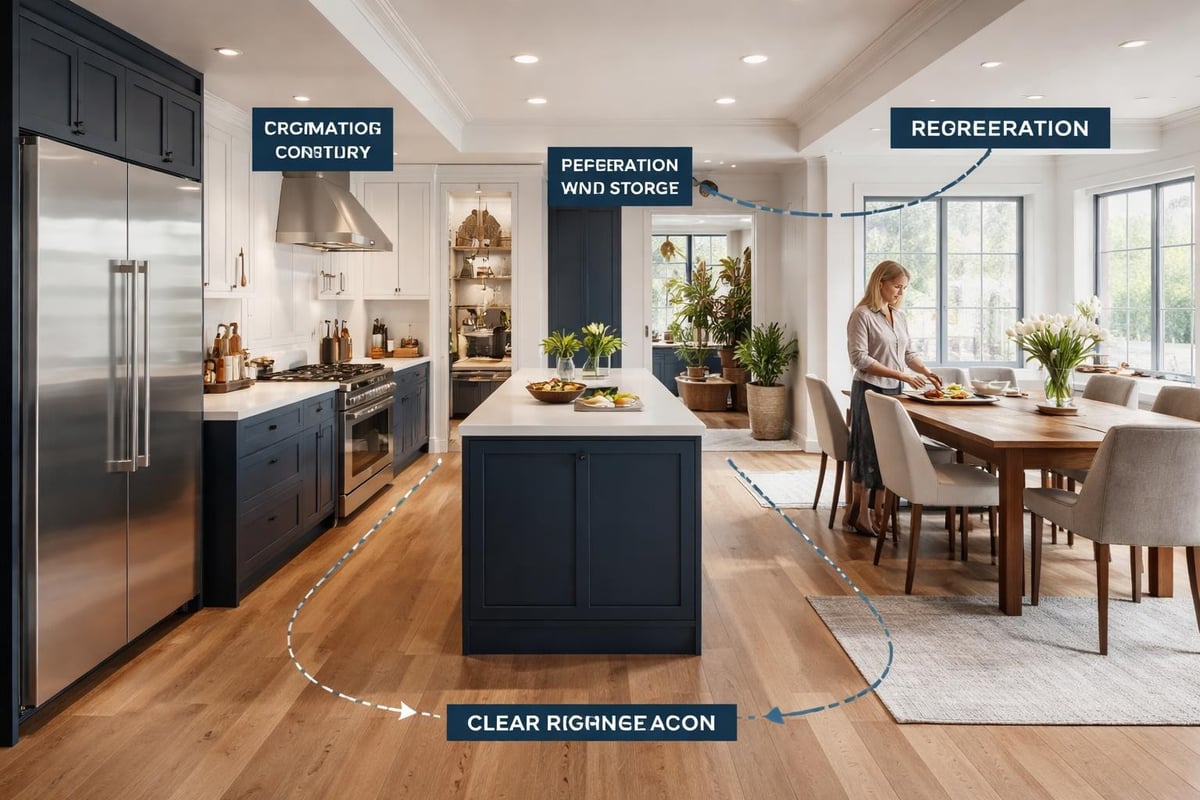 Outdoor BBQ design zones