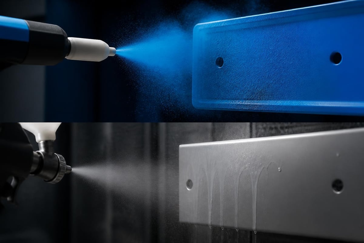 Powder coating electrostatic application process