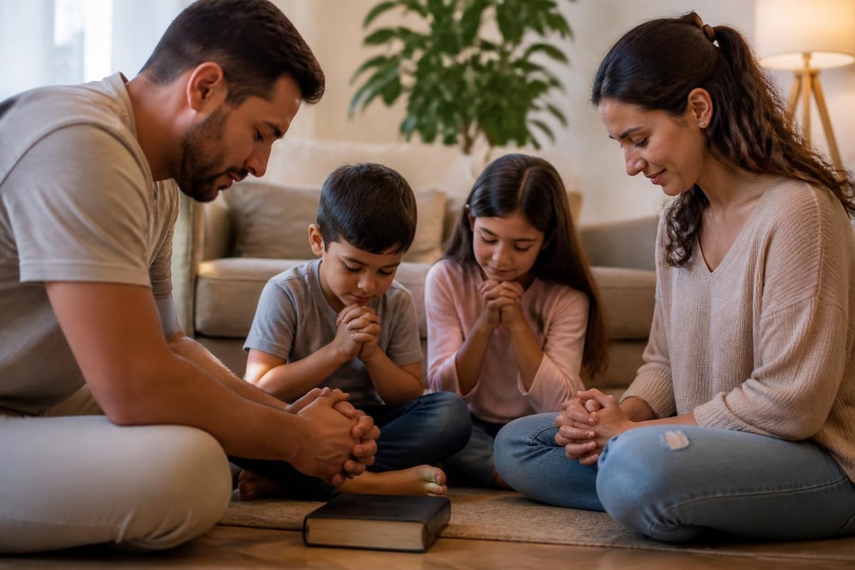 Familia compartiendo verdades bíblicas