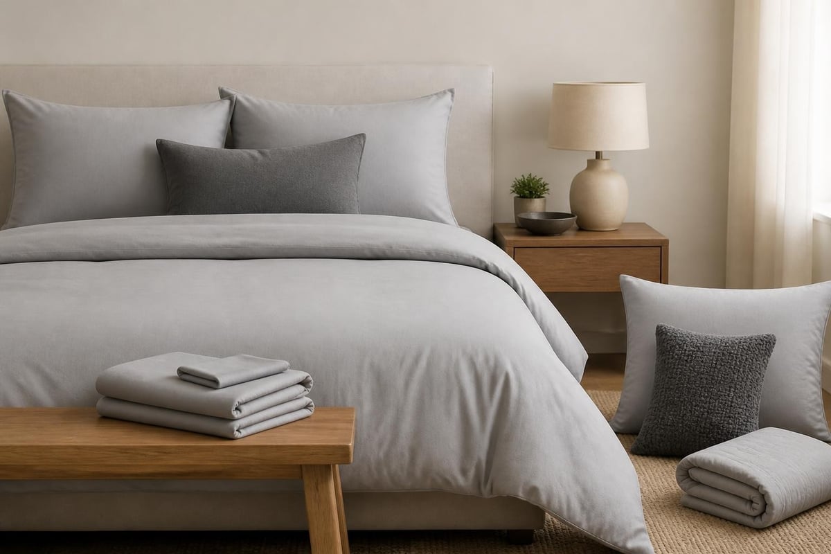 Single bed cover set components