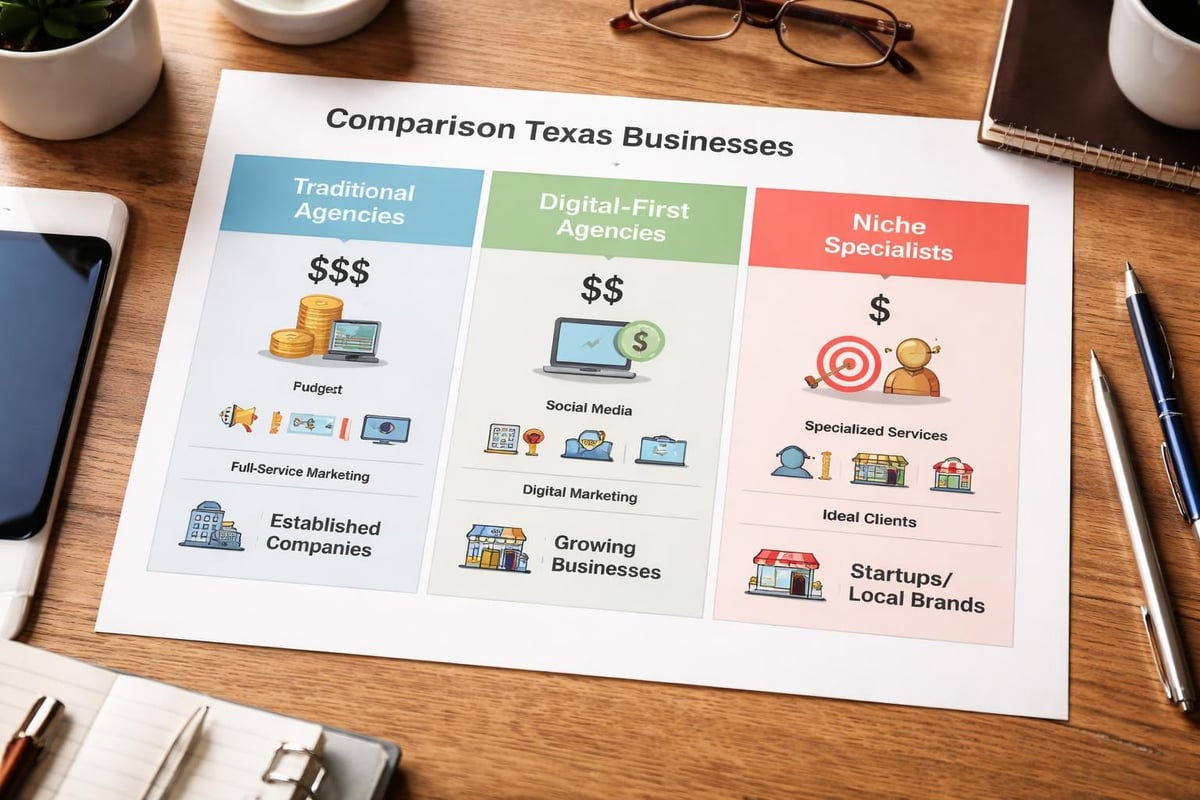 Marketing agency types comparison