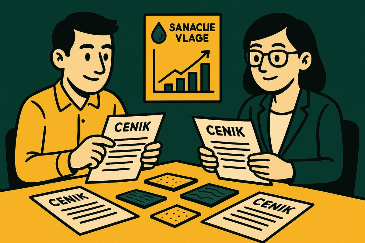 Stroški in primerjava ponudnikov sanacije vlage