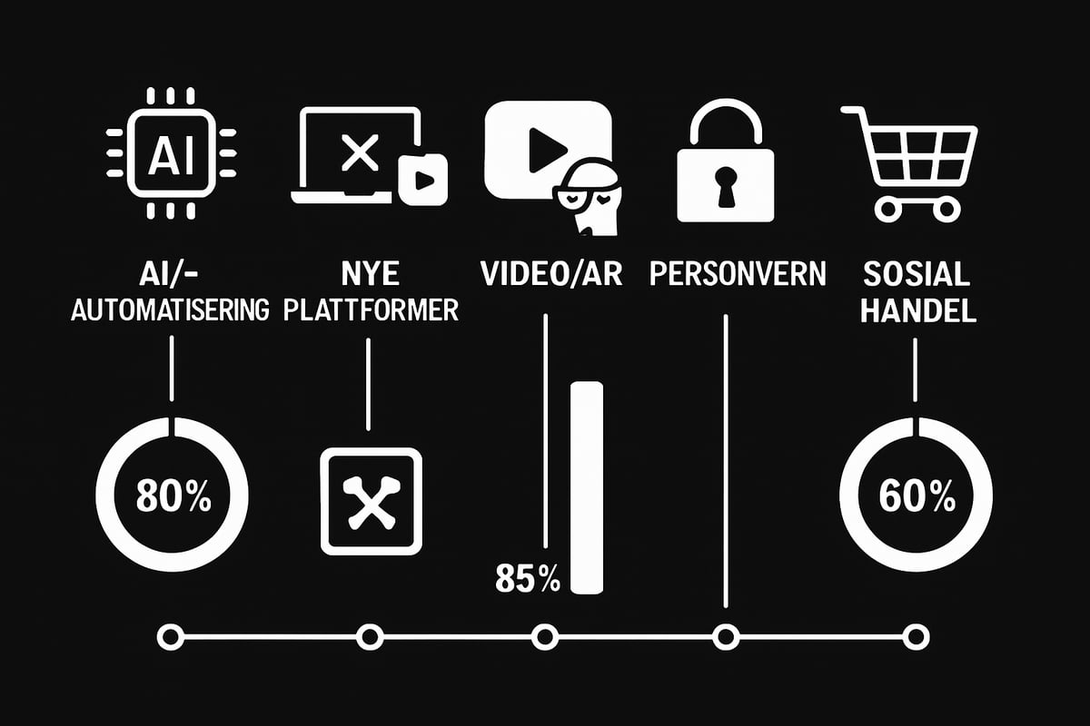 De viktigste trendene innen markedsføring på sosiale medier i 2025