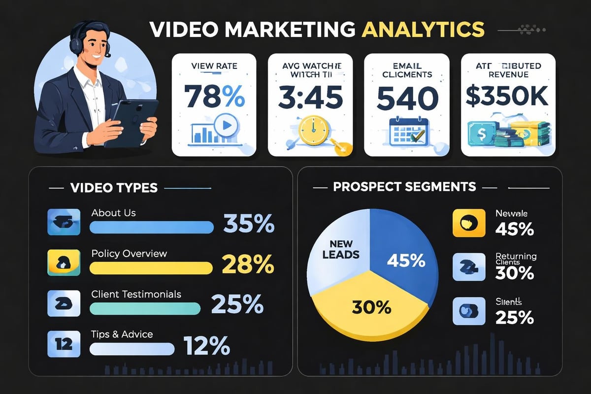 Video campaign performance metrics dashboard