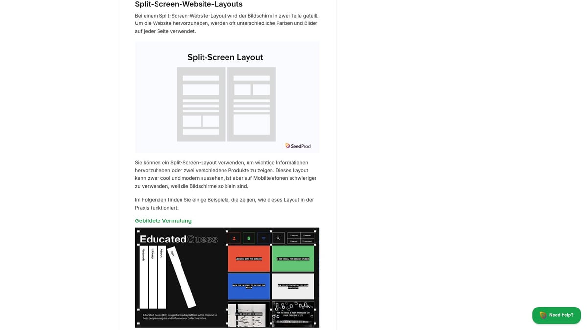 10 Inspirierende Website Beispiel Ideen für 2026 - Split-Screen-Websites für zielgerichtete Nutzeransprache