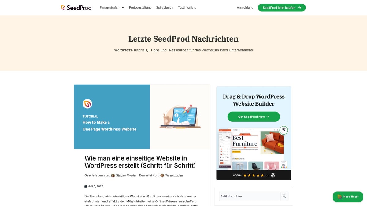 10 Inspirierende Website Beispiel Ideen für 2026 - Single-Page-Websites für kompakte Präsentationen