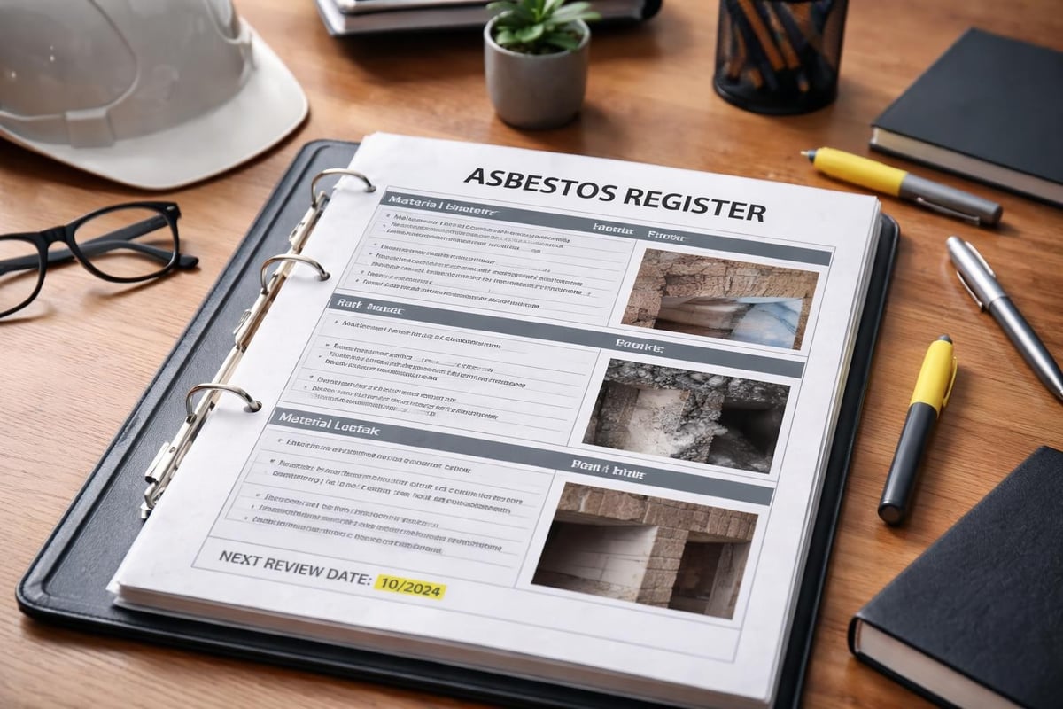 Asbestos register components