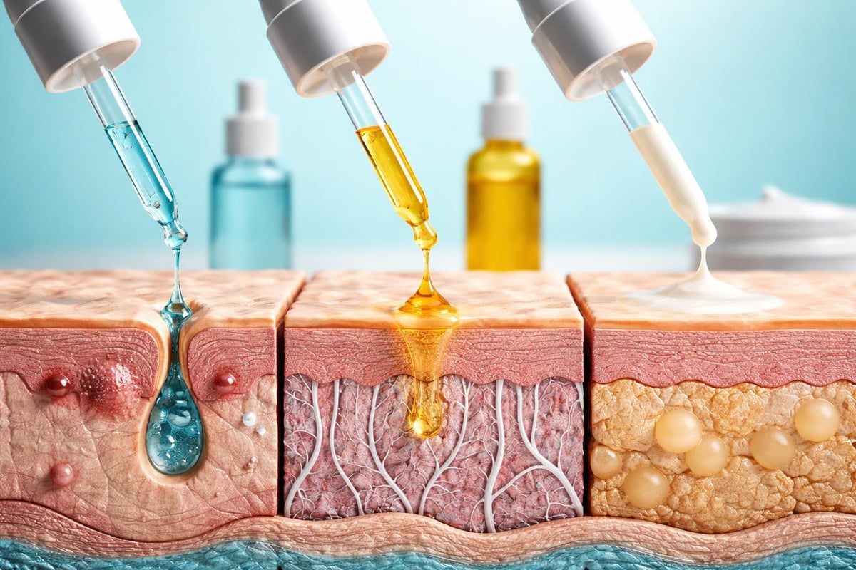 Advanced skin care ingredient layering