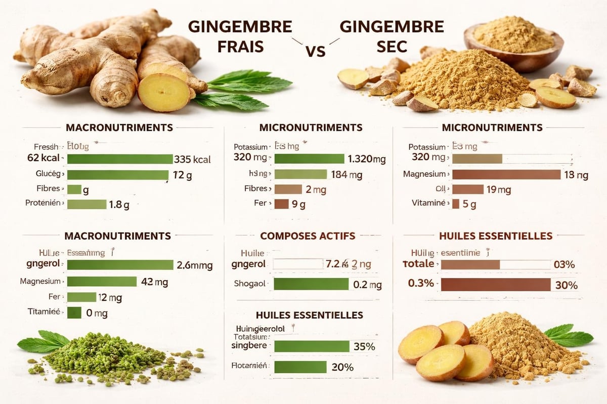Composition nutritionnelle du gingembre