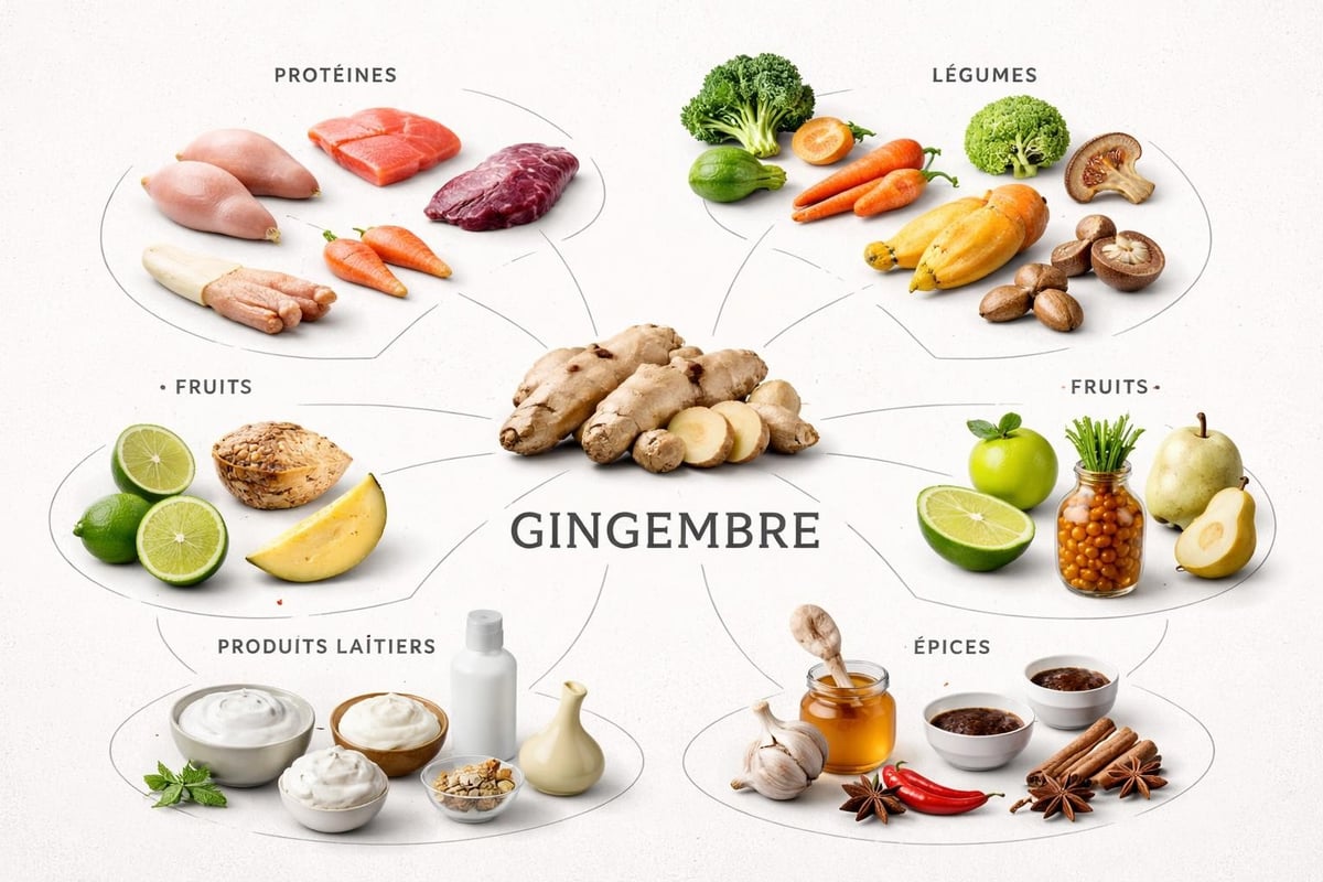 Associations culinaires avec le gingembre