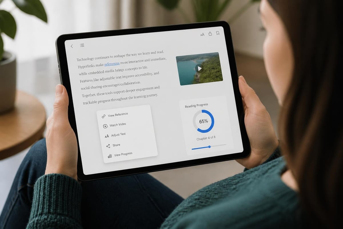 Interactive e-book features