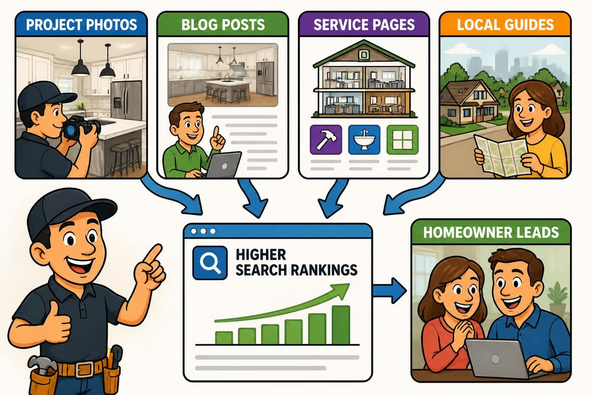 Content strategy for remodeling contractor local SEO