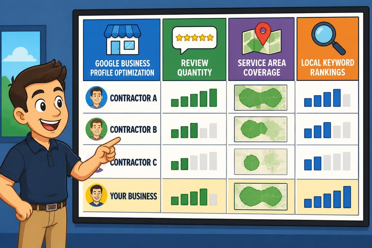 Local SEO competitive analysis for contractors
