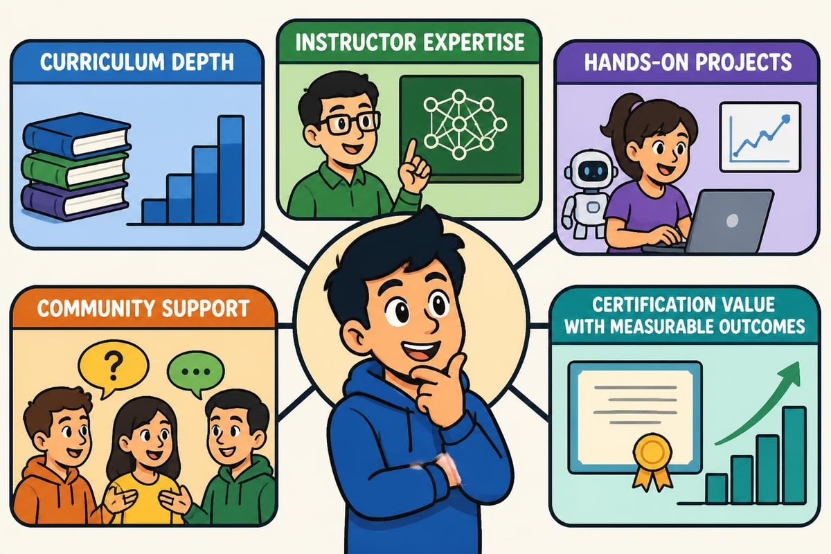 Machine learning course evaluation criteria