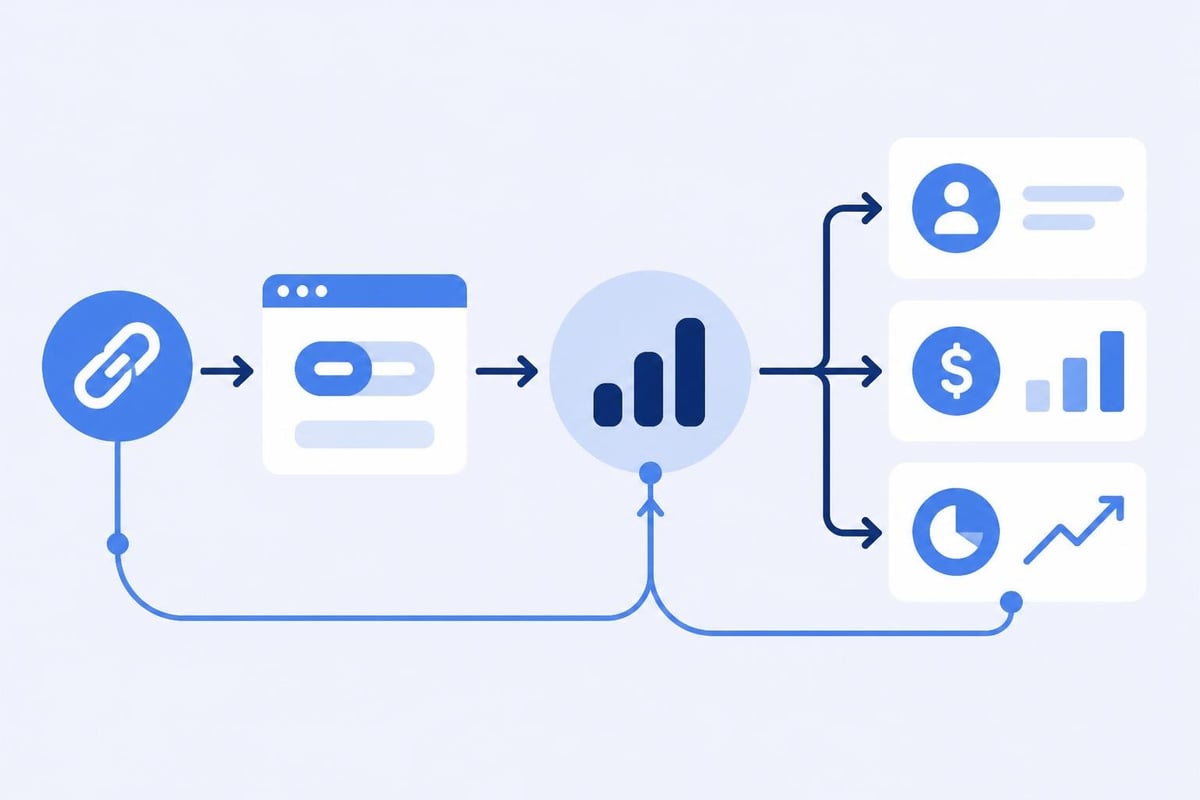 Link tracking attribution workflow