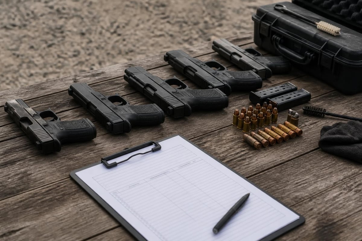 Concealed carry pistol reliability testing