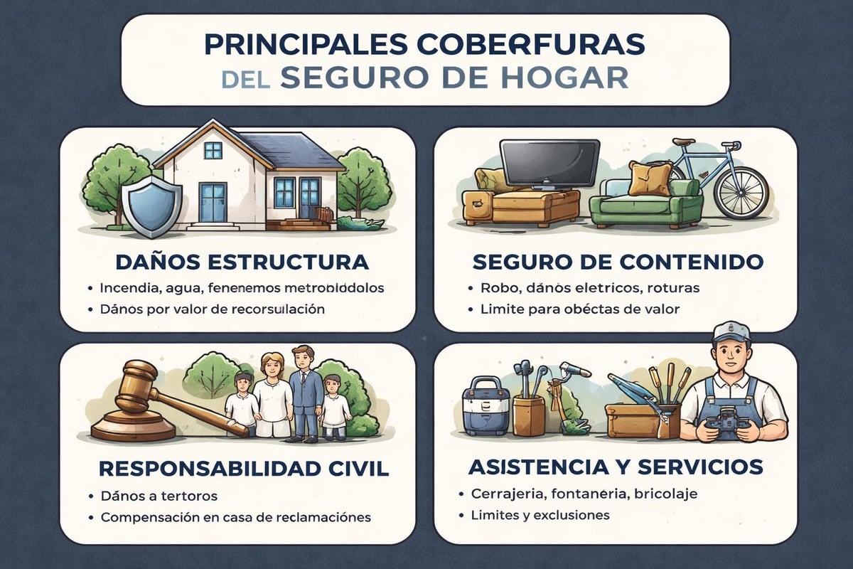 Comparación de coberturas de seguros de hogar