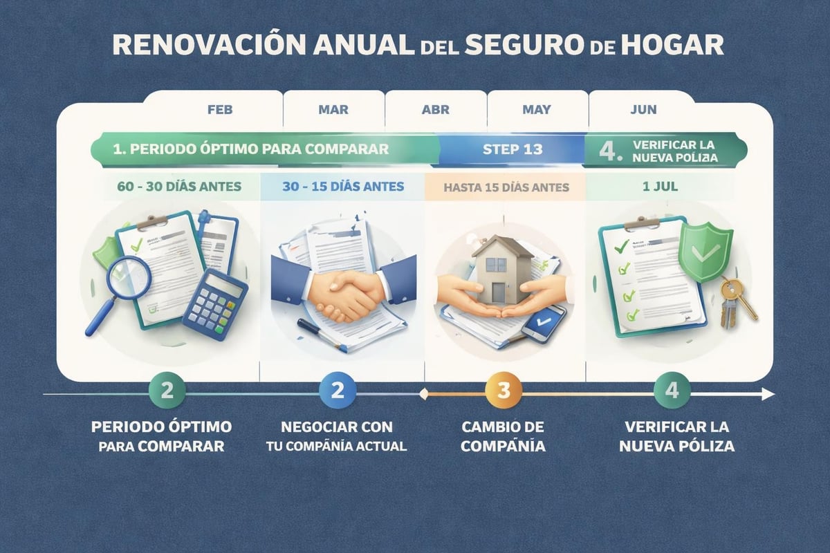 Proceso de renovación de seguro de hogar