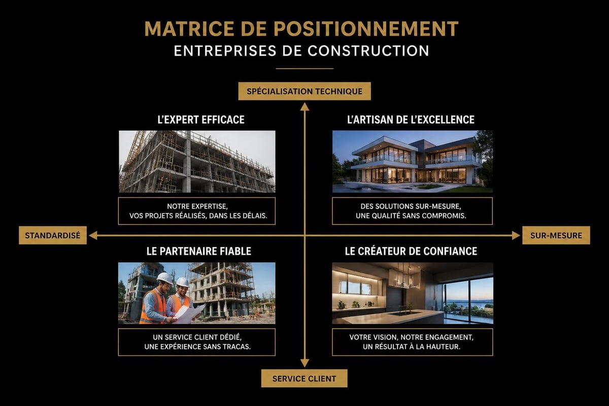 Construction marketing positioning matrix
