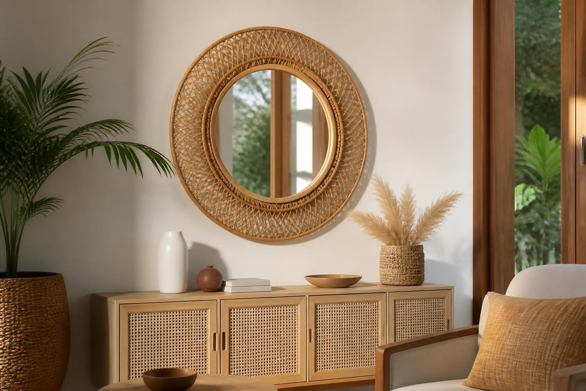 Market trends for rattan mirrors