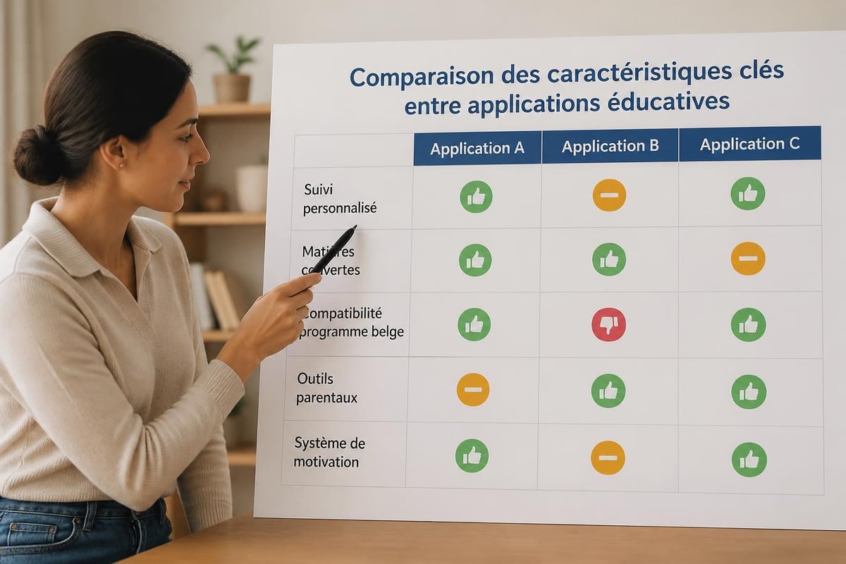 Fonctionnalités applications éducatives