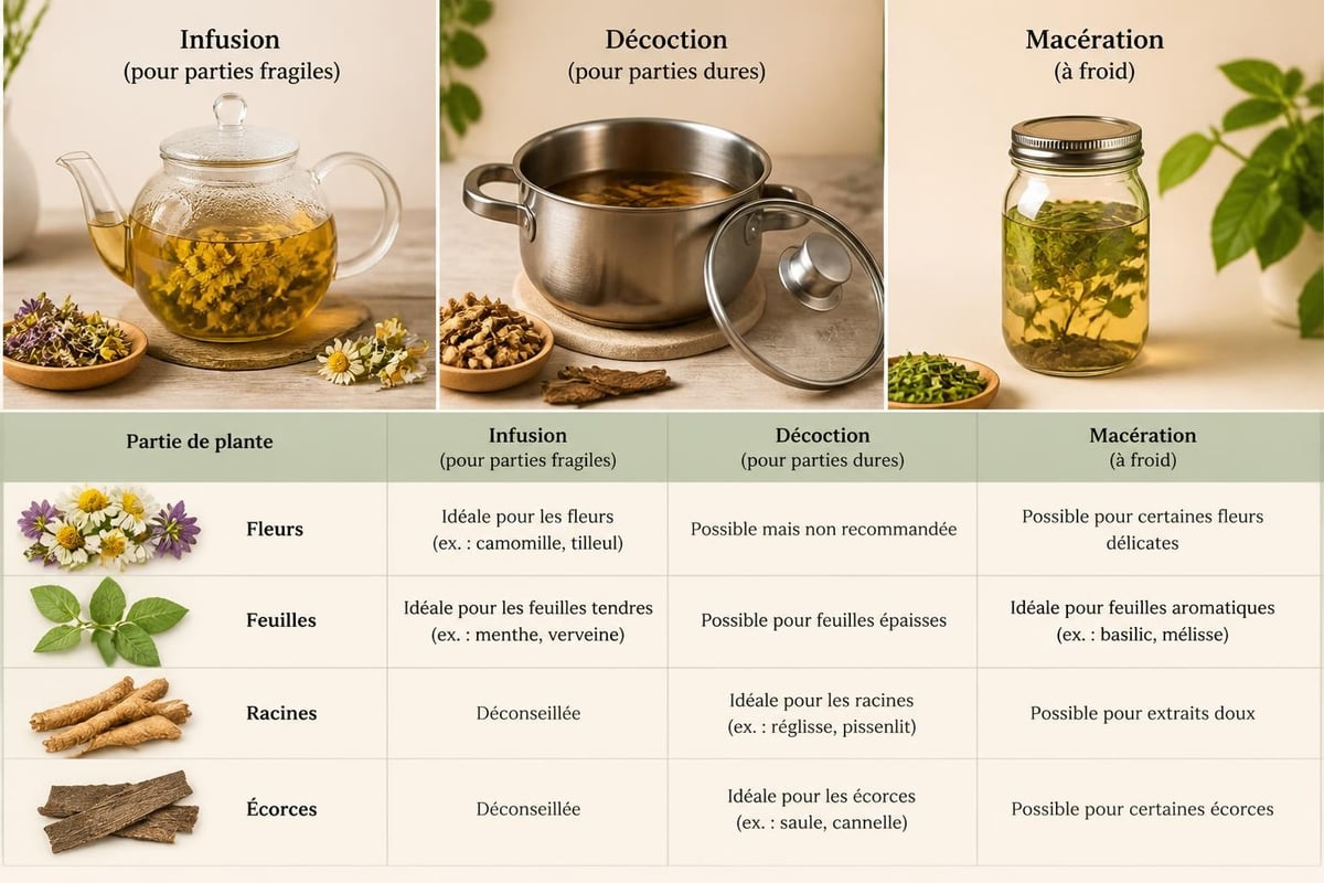 Méthodes de préparation des tisanes