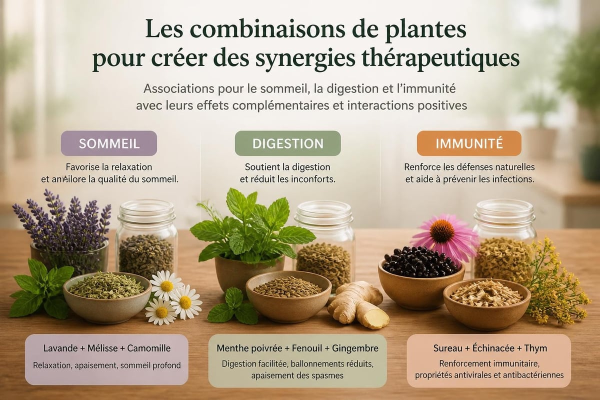 Synergies entre plantes médicinales