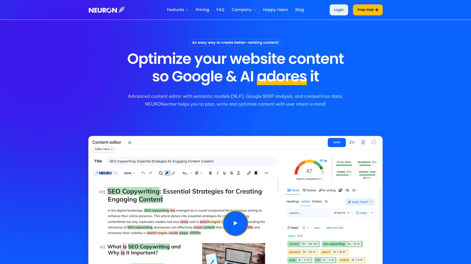 Top 7 Best AI SEO Software for 2025 Success - NeuronWriter