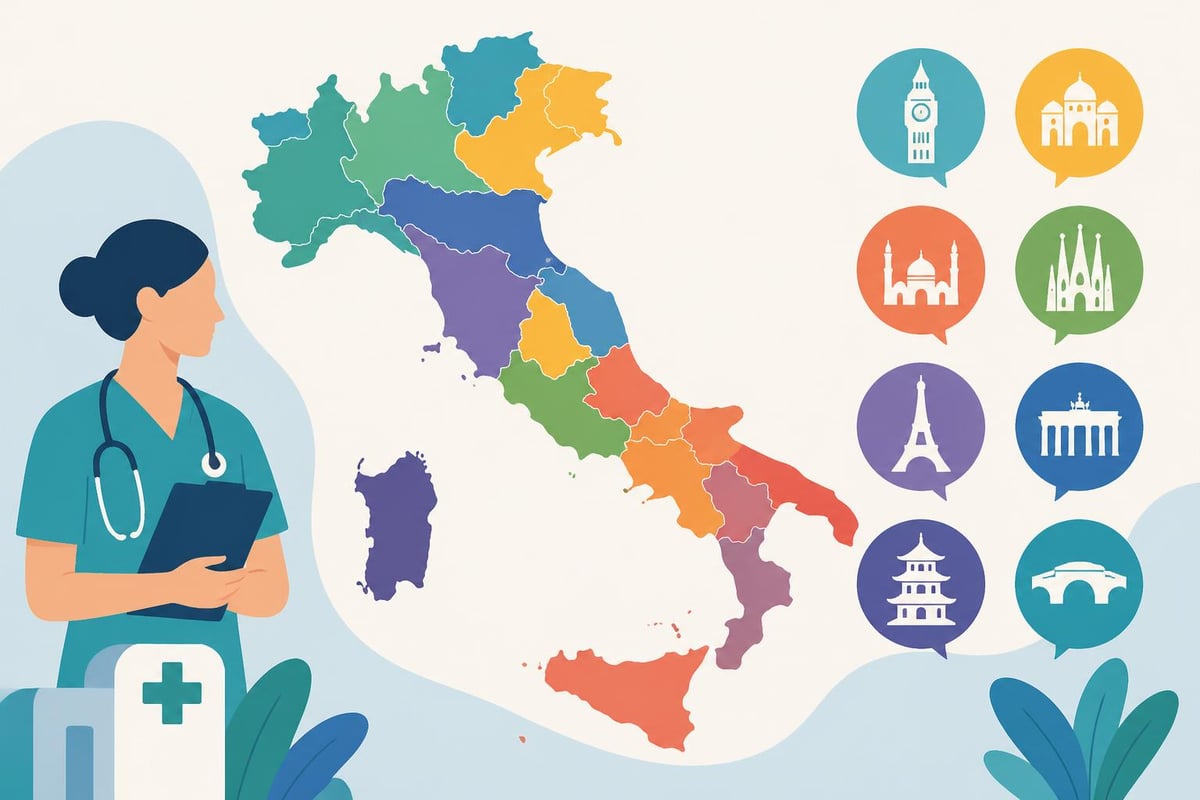 Distribuzione lingue richieste sanità