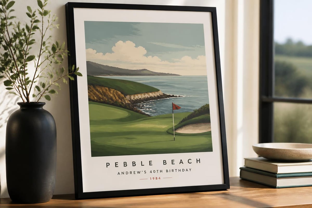 Golf course print personalization