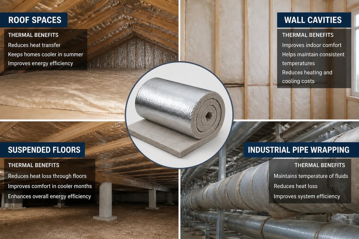Insulation blanket installation zones in homes