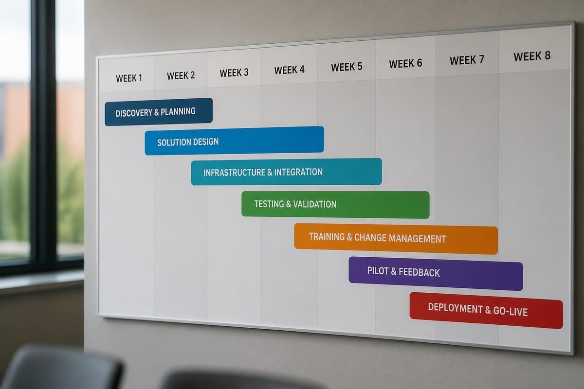 Contact center migration timeline