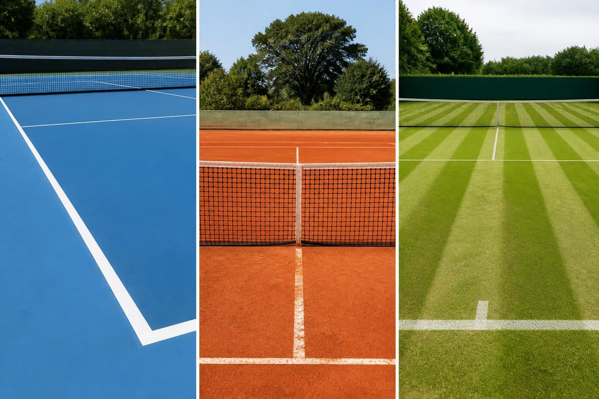 Tennis court surface comparison