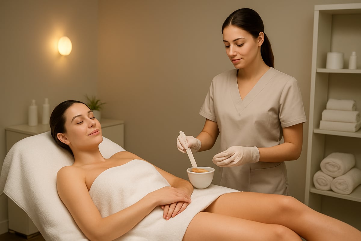 Professional waxing treatment room