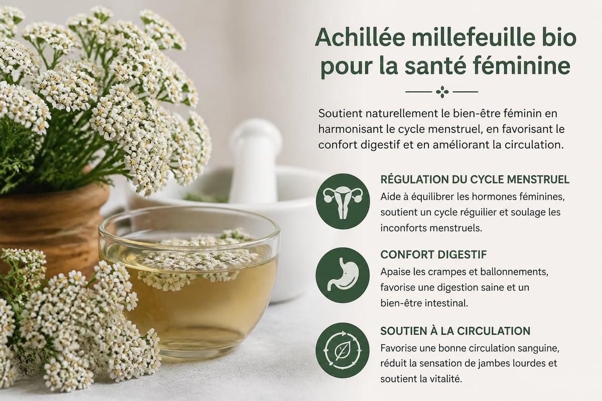 Women's wellness with achillée millefeuille