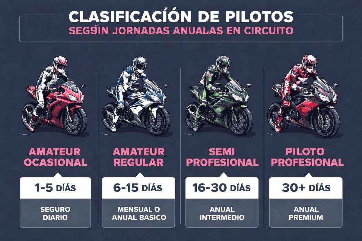 Motopoliza Seguro Piloto: Protección Total en Circuito 4 Tipos de pilotos y seguros