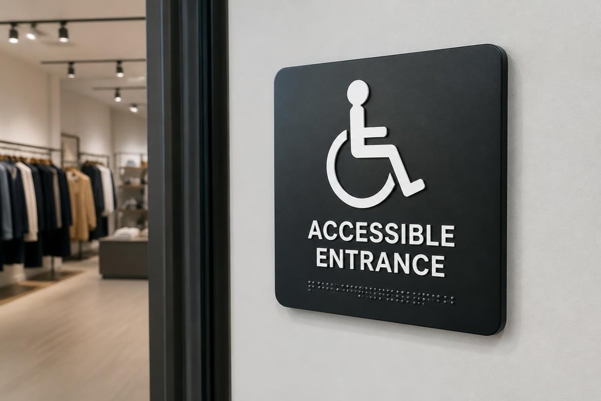 ADA compliant retail signage