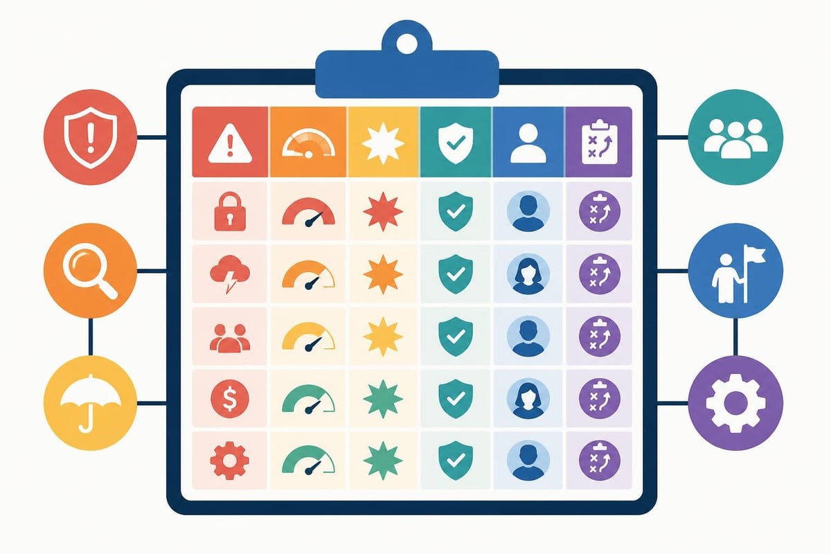 Risk register structure