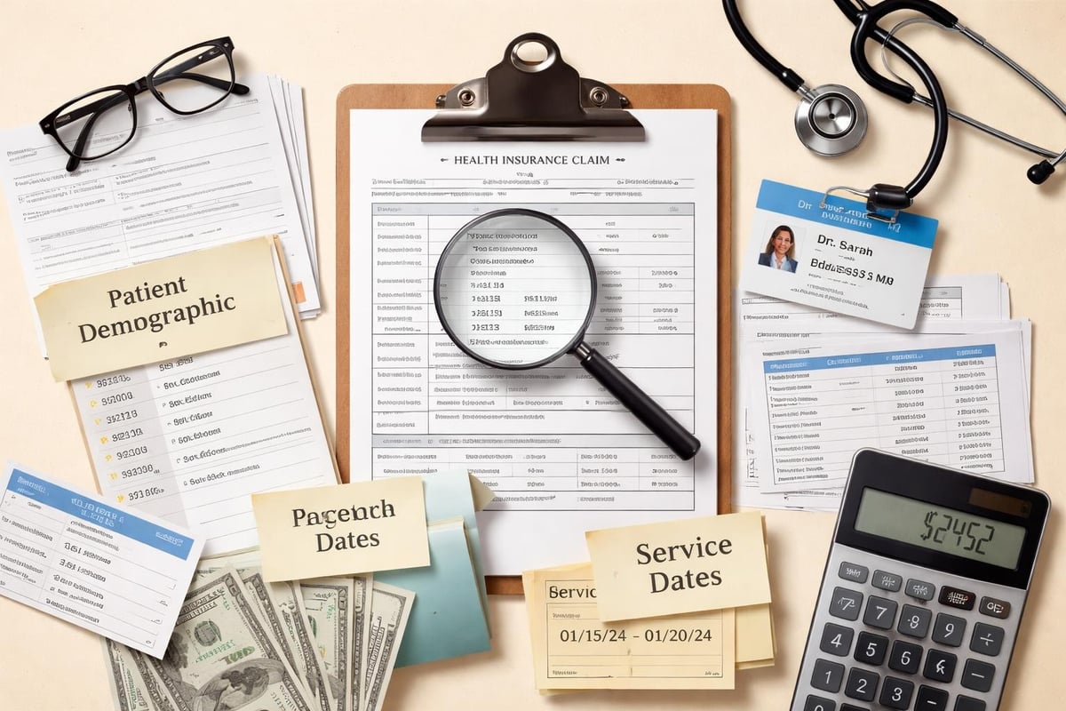 Components of healthcare claims data