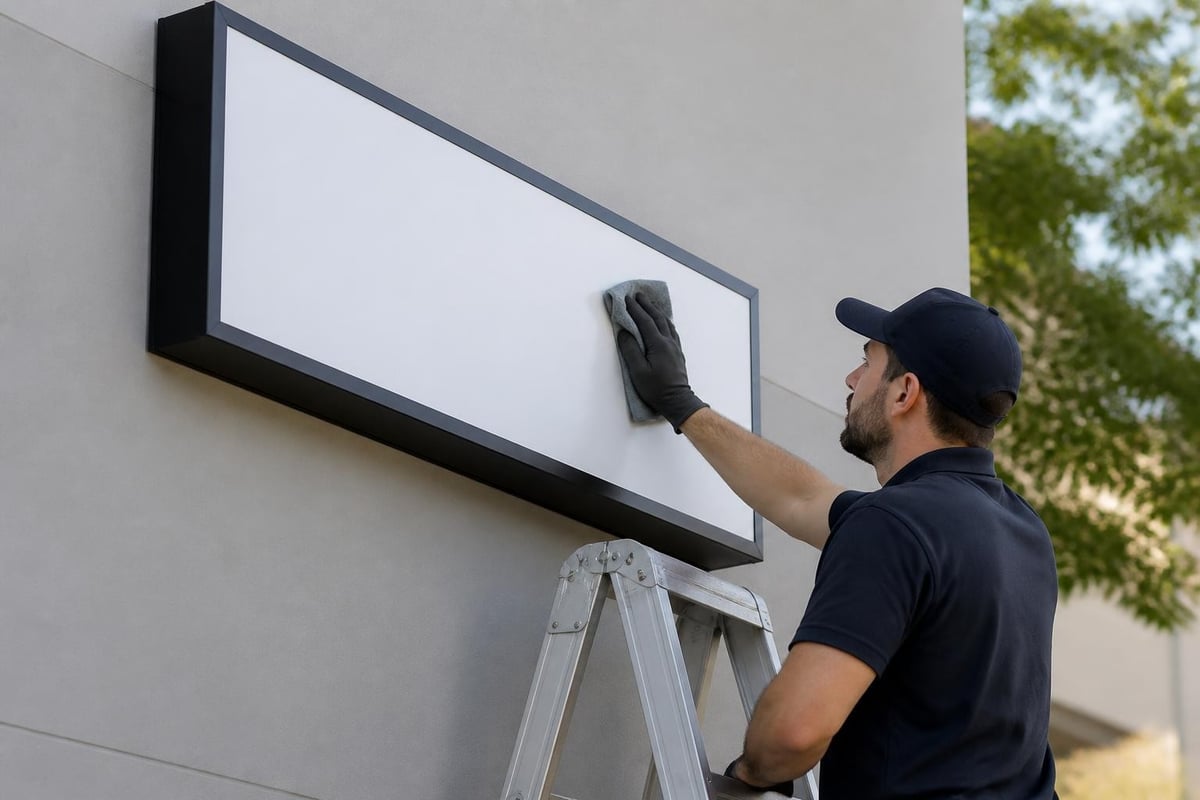 Shop signage maintenance schedule