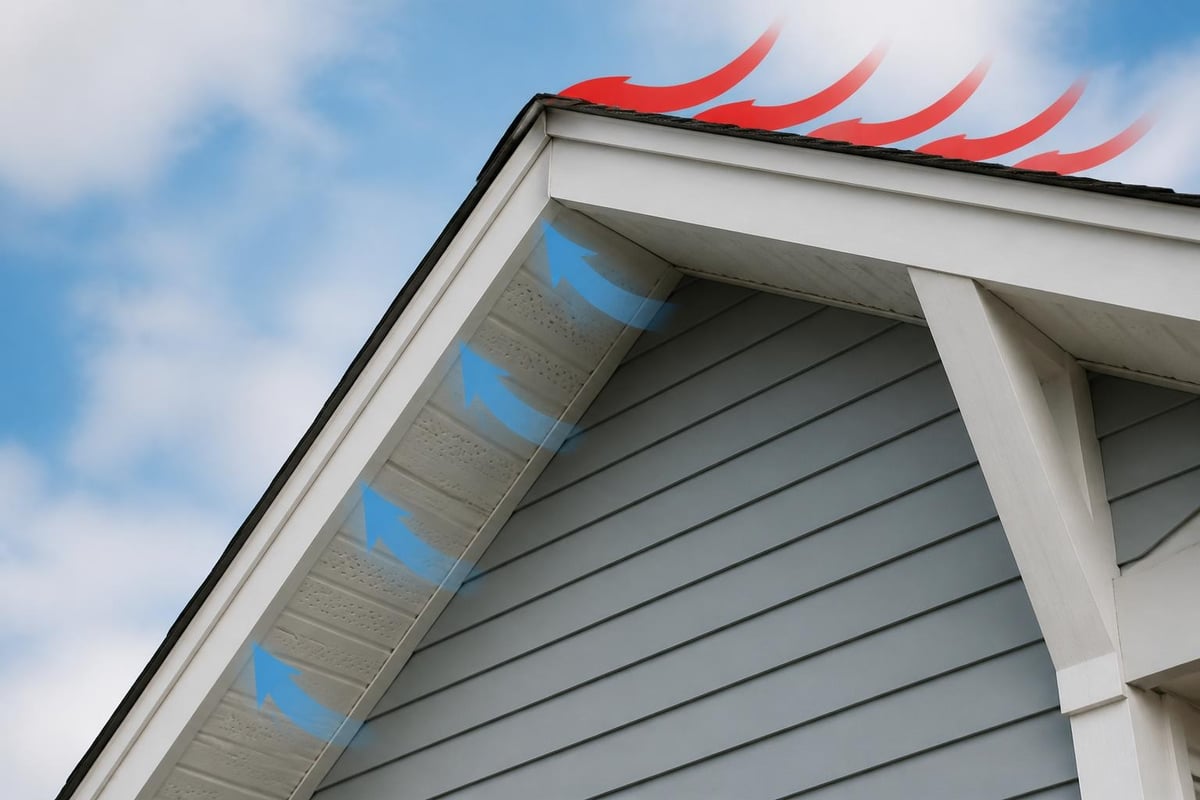 Soffit ventilation airflow