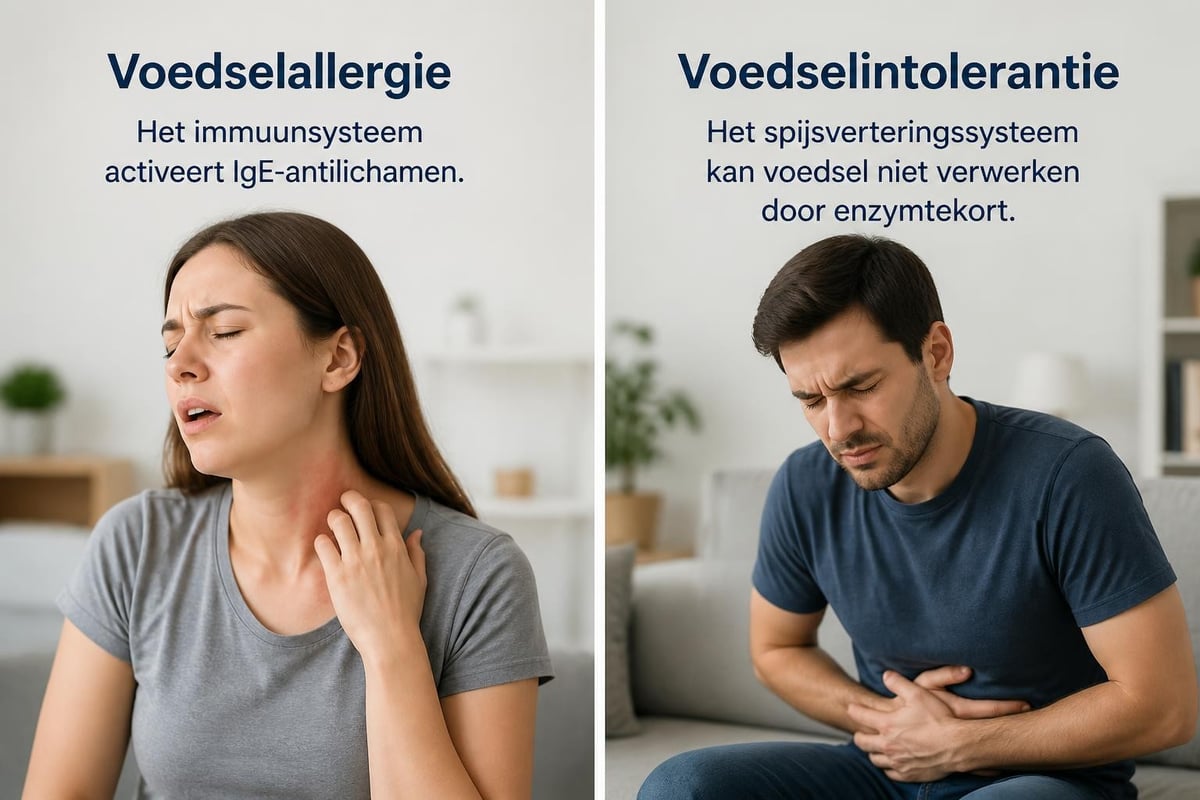 Vergelijking allergie en intolerantie mechanismen