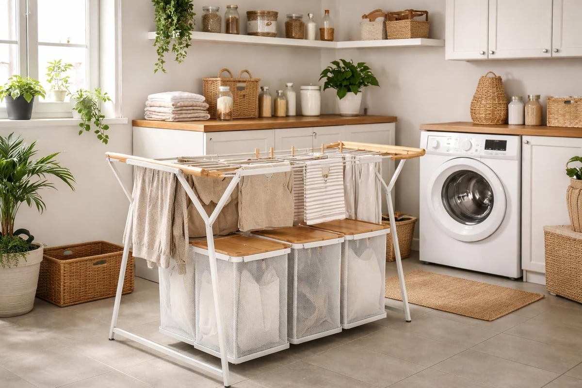 Integreret vaskerumsl&oslash;sning