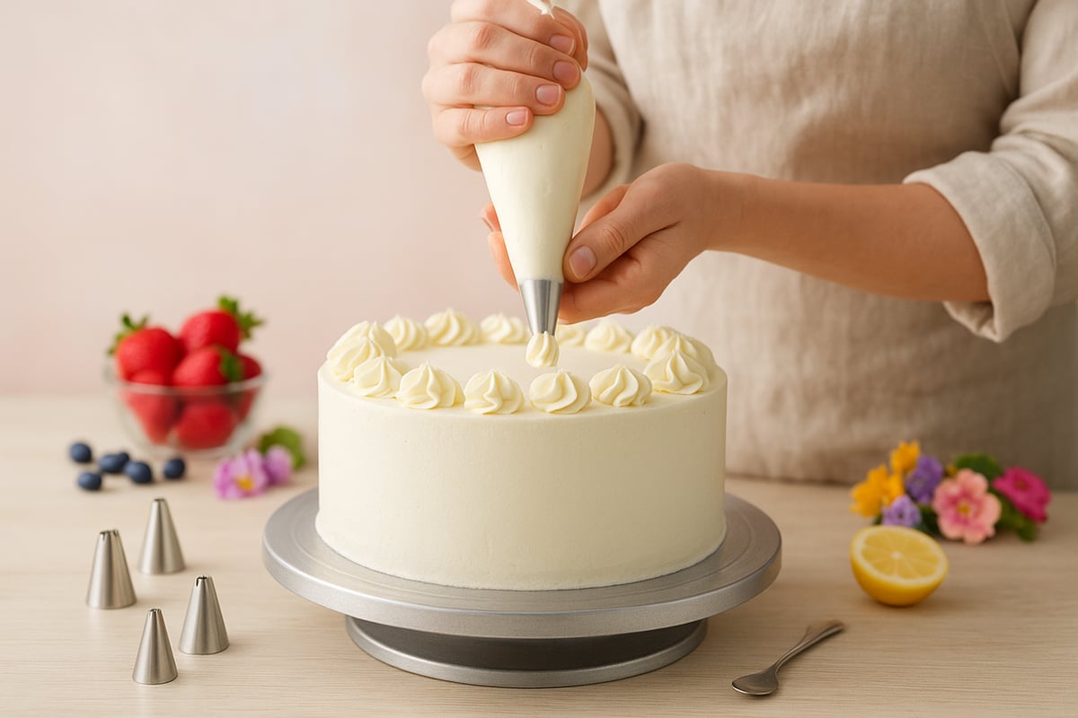 Schritt-für-Schritt-Anleitung: Sahnetorte professionell verzieren