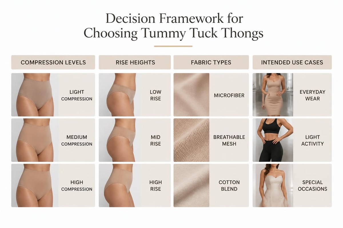 Selecting tummy control thongs